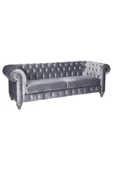 3A Mobilya Grey Chesterfield 230X90X80 CM thumbnail 1