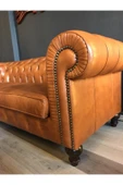 3A Mobilya Hakiki Deri Maya Taba Chesterfield thumbnail 8