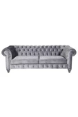 3A Mobilya Grey Chesterfield 230X90X80 CM thumbnail 2