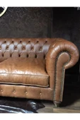 3A Mobilya 3a Pisa Hakiki Deri Chesterfield thumbnail 2