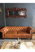 3A Mobilya Hakiki Deri Maya Taba Chesterfield thumbnail 1