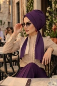 Mürdüm Atkılı Bone thumbnail 2
