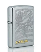 Zippo Bold Eagle Satin Chrome Dizayn Çakmak thumbnail 2