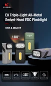 KLARUS E8 Triple-Light EDC El Feneri 1000 lümen thumbnail 10