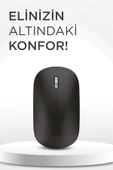 Mouse Çift Modlu Bluetooth + Usb Şarjli Sessiz Kablosuz Fare TM19 thumbnail 10