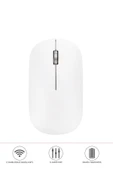Mouse Çift Modlu Bluetooth + Usb Şarjli Sessiz Kablosuz Fare TM19 thumbnail 4