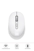 Mouse Bluetooth + Usb Çift Modlu Şarjli Sessiz Kablosuz Fare TM17 thumbnail 7