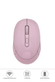 Mouse Bluetooth + Usb Çift Modlu Şarjli Sessiz Kablosuz Fare TM17 thumbnail 10