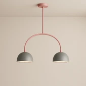 LoopTwin Sarkıt Lamba-Avize - Modern Endüstriyel Mufak Hol Cafe Salon Avize thumbnail 3