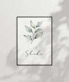 Şükür Minimal Botanik Duvar Poster thumbnail 1