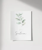 Selam Minimal Botanik Duvar Poster thumbnail 4