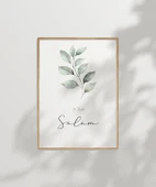 Selam Minimal Botanik Duvar Poster thumbnail 3