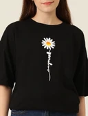 Baskılı T-shirt - Siyah thumbnail 4