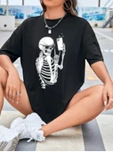 Baskılı T-shirt - Siyah thumbnail 2