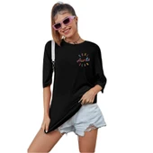Baskılı T-shirt - Siyah thumbnail 2