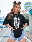 Baskılı T-shirt - Siyah thumbnail 1