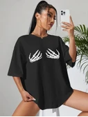 Baskılı T-shirt - Siyah thumbnail 3