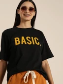 Baskılı T-shirt - Siyah thumbnail 1