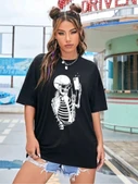 Baskılı T-shirt - Siyah thumbnail 3