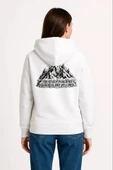 Nihilist Penguen Temalı Oversize Kapüşonlu Sweatshirt - Beyaz thumbnail 1