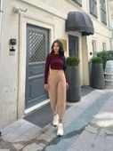 Kadın Yüksek Bel Krep Pantolon thumbnail 6