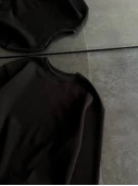 Kışlık Bisiklet Yaka Üç İplik Basic SweatShirt - Siyah thumbnail 2