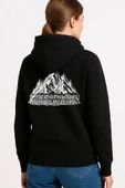 Nihilist Penguen Temalı Oversize Kapüşonlu Sweatshirt - Siyah thumbnail 2