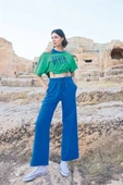 Arias Closet Kısa Kollu "Never Give Up" 3'lü Crop Eşofman Takımı thumbnail 1