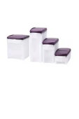 Tupperware Oval Dizayn 4'lü Set Mürdüm thumbnail 1