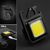 Anahtarlıklı, Açacaklı,Güçlü Mıknatıslı 3 Farklı Led Modlu Mini Boy Asılabilen Led Kamp Aydınlatması,El Feneri thumbnail 4