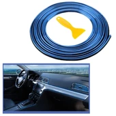 Mavi Araba Oto Trim Dekorasyon Şeridi Kauçuk Elastik Kolay Kurulum 5 metre Şerit Bant thumbnail 1