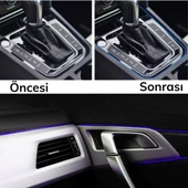 Mavi Araba Oto Trim Dekorasyon Şeridi Kauçuk Elastik Kolay Kurulum 5 metre Şerit Bant thumbnail 3
