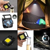 Anahtarlıklı, Açacaklı,Güçlü Mıknatıslı 3 Farklı Led Modlu Mini Boy Asılabilen Led Kamp Aydınlatması,El Feneri thumbnail 5