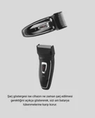 Şarjlı Kablosuz Tıraş Makinesi Çift Başlık Kuru Tıraş Ergonomik Taşınabilir thumbnail 3