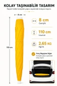 Sarı Plaj Şemsiyesi 200 cm çap /10 telli, Polyester Kumaş thumbnail 3