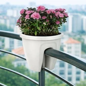 Omnipazar SY-5712 Opal Yuvarlak Balkon Küpeşte Saksı 7.5 Litre thumbnail 11