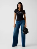 Guess W6RI24J1314 Ss Cn Guess Script Kadın Tişört thumbnail 2