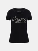 Guess W6RI24J1314 Ss Cn Guess Script Kadın Tişört thumbnail 5