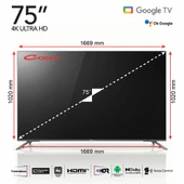 Conti CT75GT300U 75 4K UHD Frameless Google Tv thumbnail 3