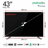 Conti CT43AN300F 43 Full HD Frameless Android Tv thumbnail 3