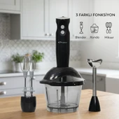 Conti CMD-208 Multiset 3 Blender Set Siyah thumbnail 2