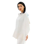 Miniboni Müslin Emzirme Örtüsü - White / Grey thumbnail 6