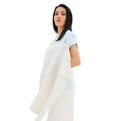 Miniboni Müslin Emzirme Örtüsü - White / Mint thumbnail 6