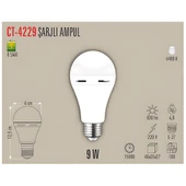 Cata 9W Şarjlı LED Ampul CT-4229 thumbnail 3