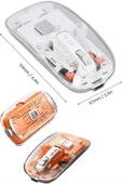 Sessiz Tıklama Çift Modlu Bluetooth Alıcı Şeffaf Mouse thumbnail 5