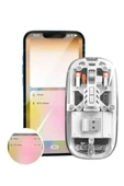 Mouse Kablosuz Mouse Şarjlı Bluetooth Sessiz 5 Tuşlu Şeffaf thumbnail 3