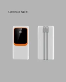 10000 Mah Taşınabilir – Çift Çıkışlı Type-C Lightning Uyumlu thumbnail 5