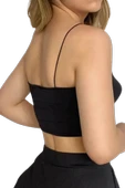 Askılı Crop  Bluz-SİYAH thumbnail 3