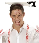 Kafaya Saplanmış Halloween Kanlı Testere Şaka Tacı thumbnail 1