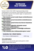 Nutraxin B12 Vitamin 60 Tablet thumbnail 2